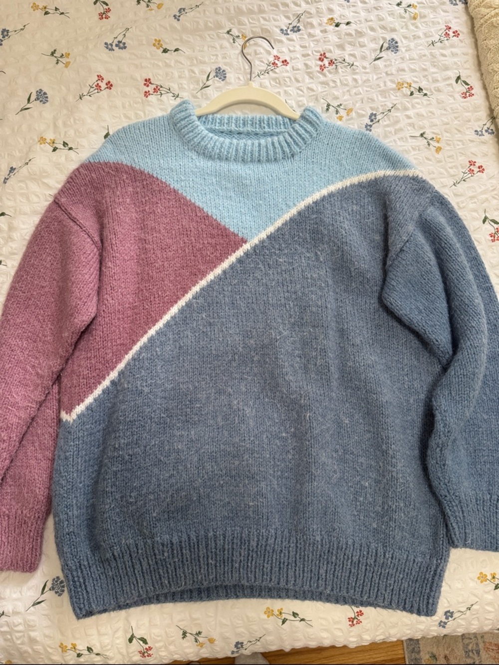 Colorblock Oversized Sweater